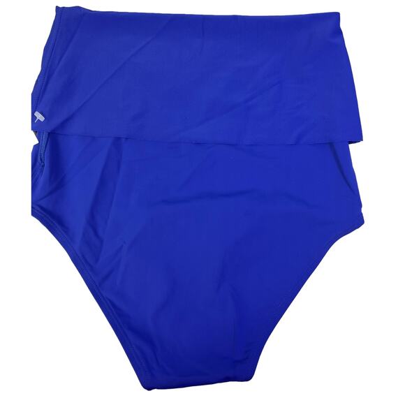 Aerie Fold-Over High Waist Bikini Bottoms | SMALL - Cobalt Blue NEW - Picture 4 of 4